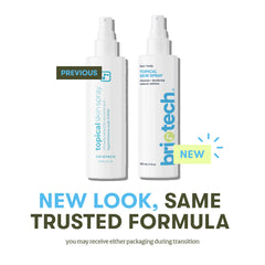 BRIOTECH applied to scalp for irritation relief, gentle non-greasy feel