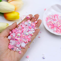 Briskbloom close-up of smooth half pearls highlighting glossy finish and easy placement
