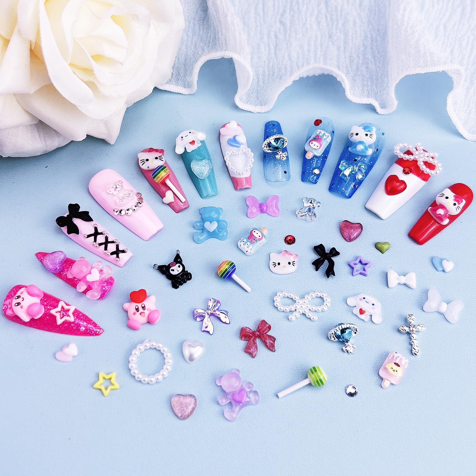 briskbloom on nails showing 3D kawaii charm application benefit durability