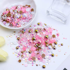 Briskbloom resin rhinestone detail reflecting light, emphasizes bright sparkle