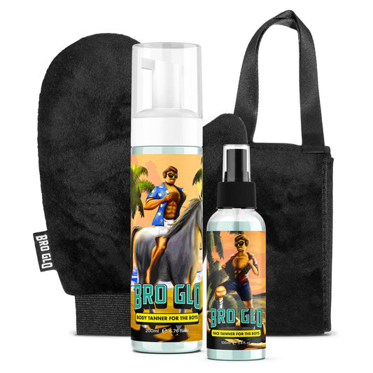 bro glo front packaging showing kit and branding ideal for gifting