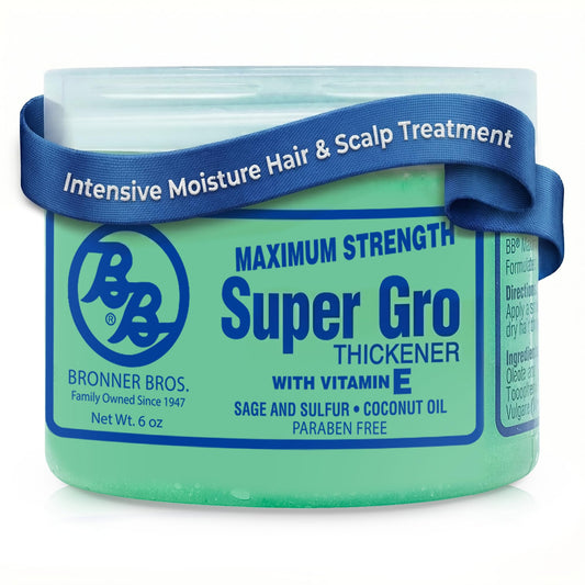 Bronner Bros jar front view showing packaging and product name benefits