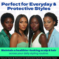 Bronner Bros ingredients display with coconut oil and vitamins for nourishment