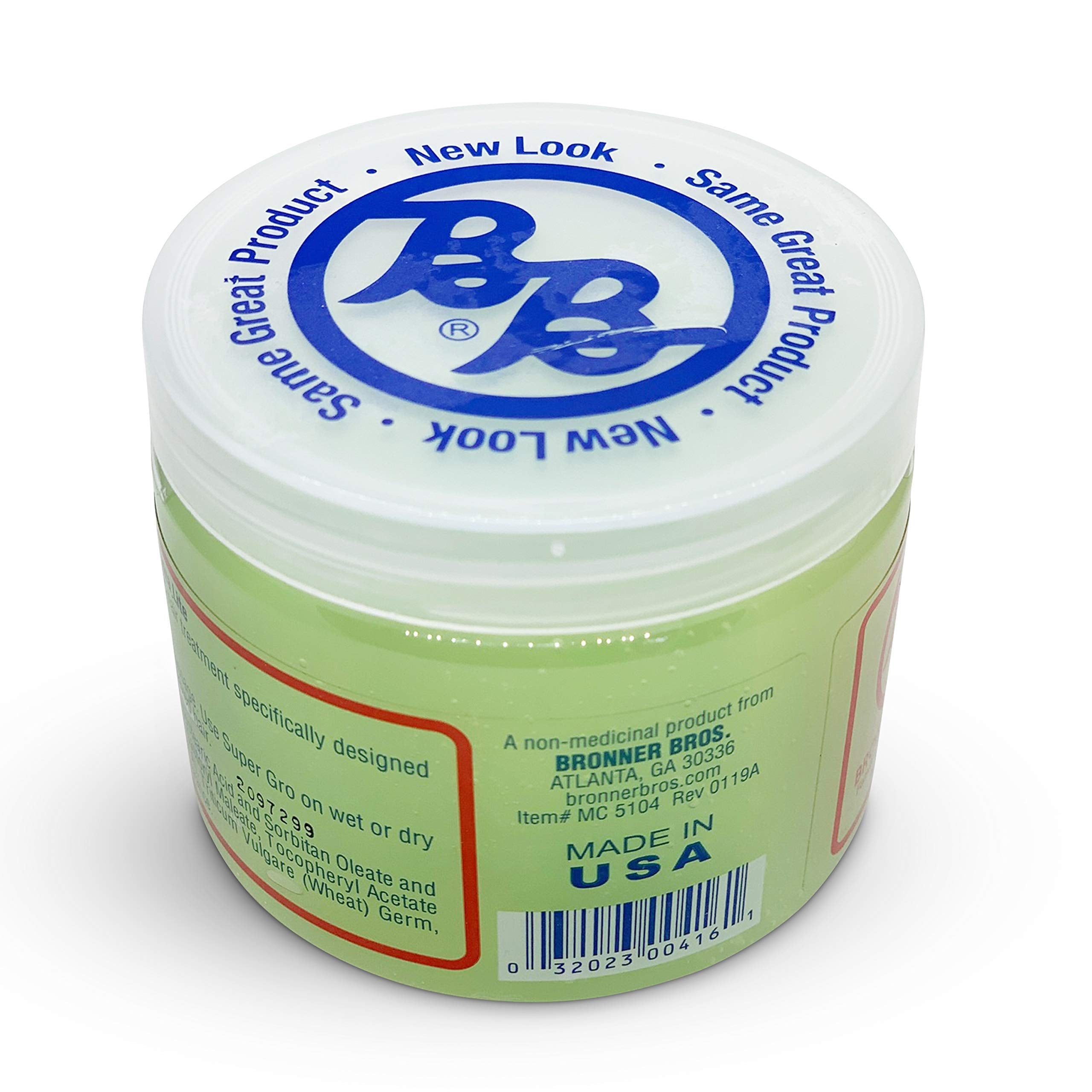 Bronner Bros BB Super Gro close-up texture of oil-based formula showing rich sheen