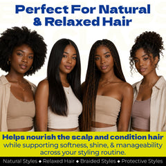 Bronner Bros before and after hair showing increased shine