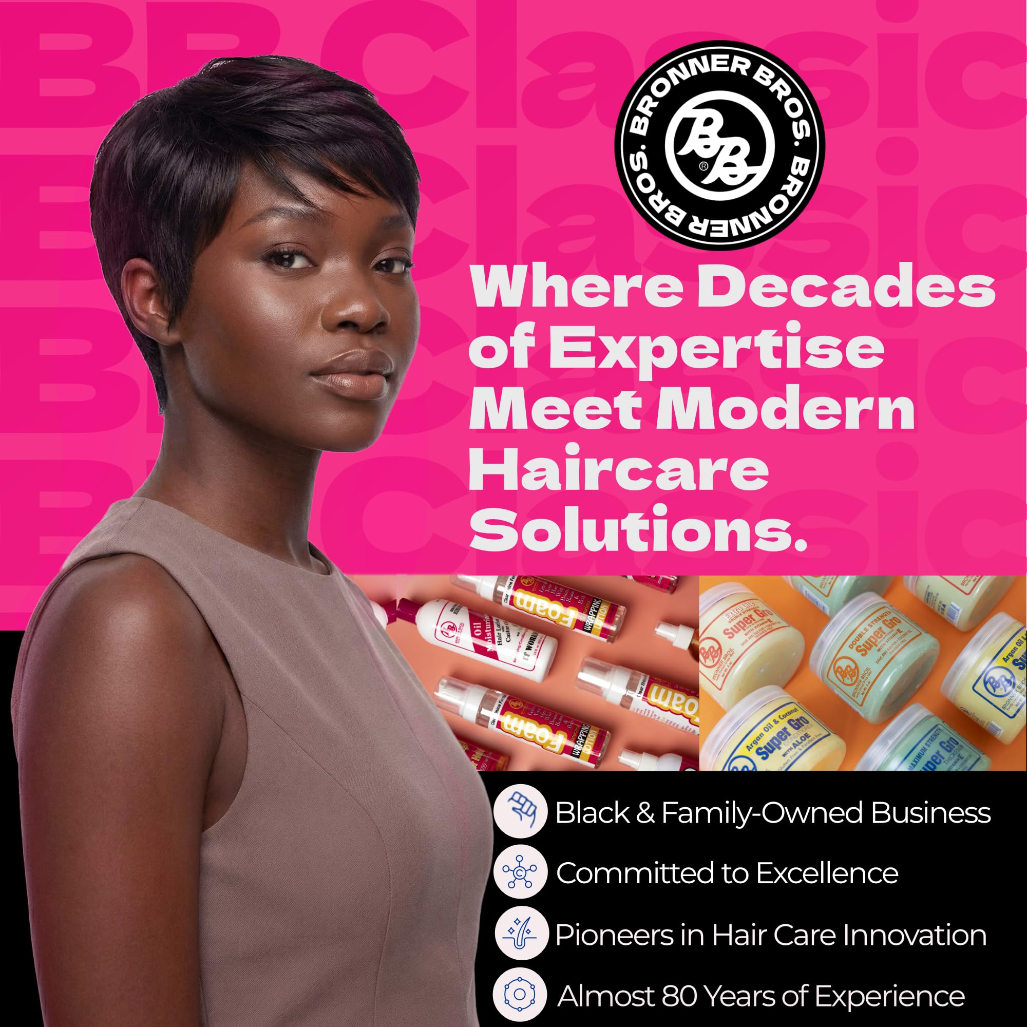 Bronner Bros castor oil and aloe visual highlighting nourishing ingredient benefits