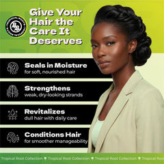 Bronner Bros label close-up displaying ingredients and clarity benefit