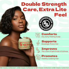 Bronner Bros open cap showing creamy texture for easy absorption