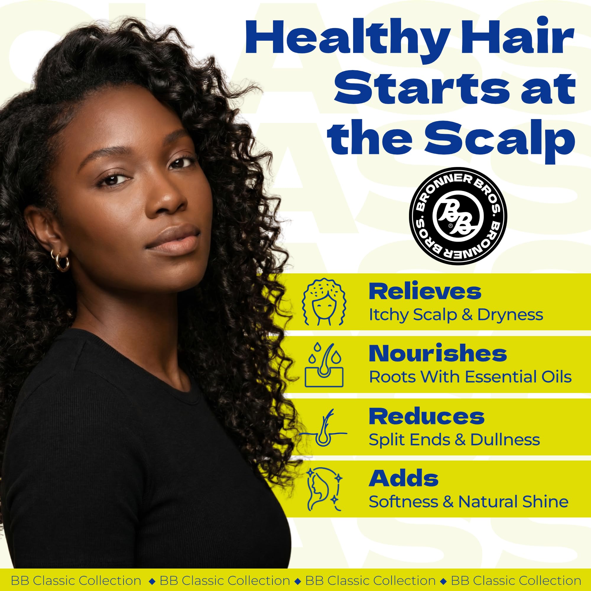Bronner Bros close-up texture of conditioner showing creamy absorption