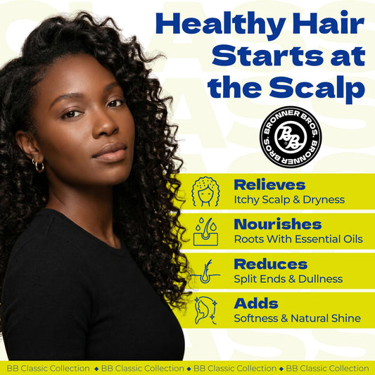 Bronner Bros close-up texture of conditioner showing creamy absorption