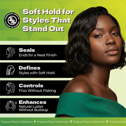 Bronner Bros texture close-up of cream consistency and smooth spread for easy styling