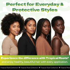 Application on scalp with fingers massaging Bronner Bros oil for hydration benefit