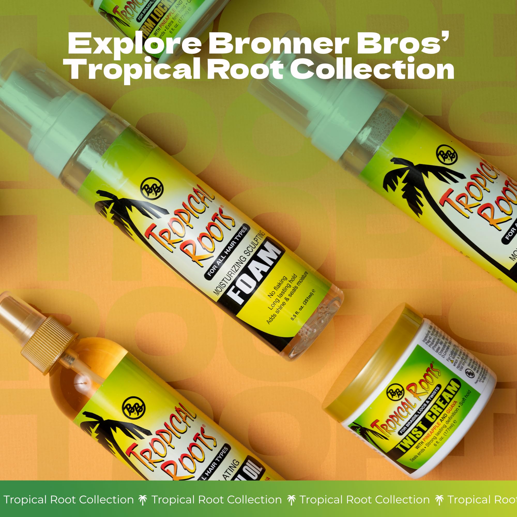 Hand holding 8 fl oz Bronner Bros bottle to show size and portability benefit