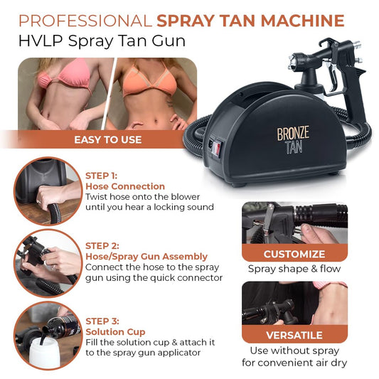 Existing Beauty Bronze Tan nozzle close-up highlighting precise spray control and consistent coverage