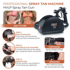 Existing Beauty Bronze Tan nozzle close-up highlighting precise spray control and consistent coverage