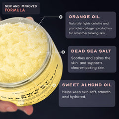 Brooklyn Botany applied to heel demonstrating smoothing and moisturization benefits