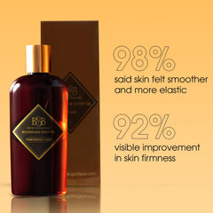 Brown Sugar Babe oil applied to hands showing soft, hydrated skin benefit