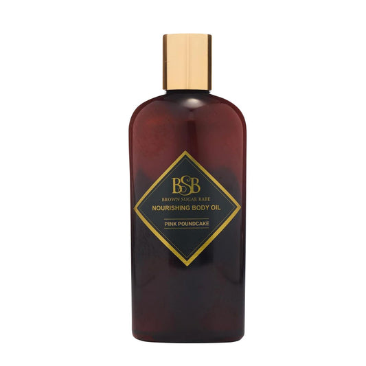 Brown Sugar Babe front bottle showing packaging and scent identity benefit: clear product view