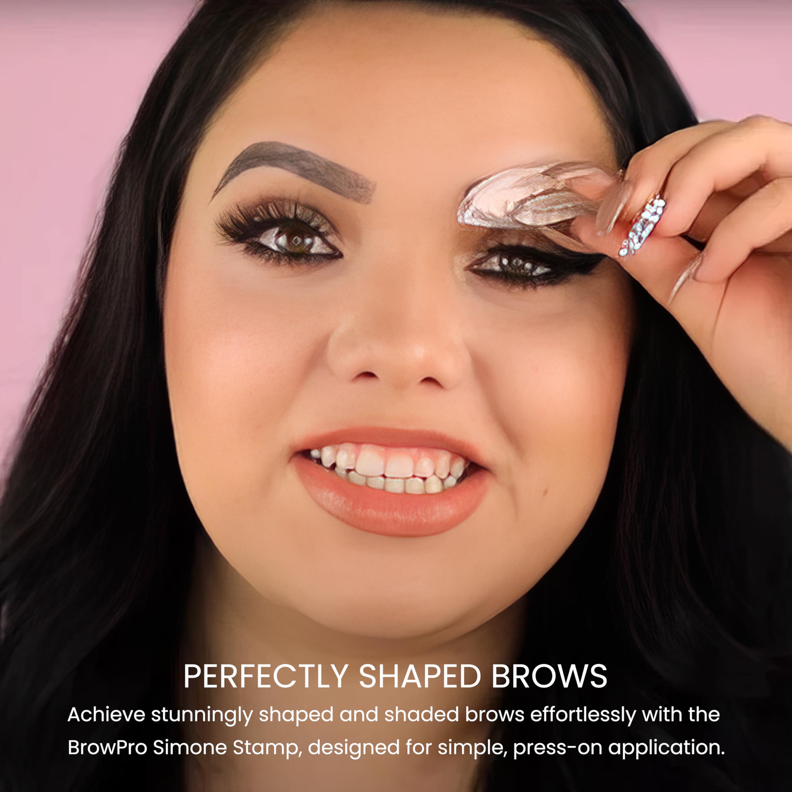 BrowPro Simone inside a makeup bag showing on-the-go convenience