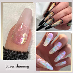 Brtavizvy applying flakes with sponge stick for precise placement and blending