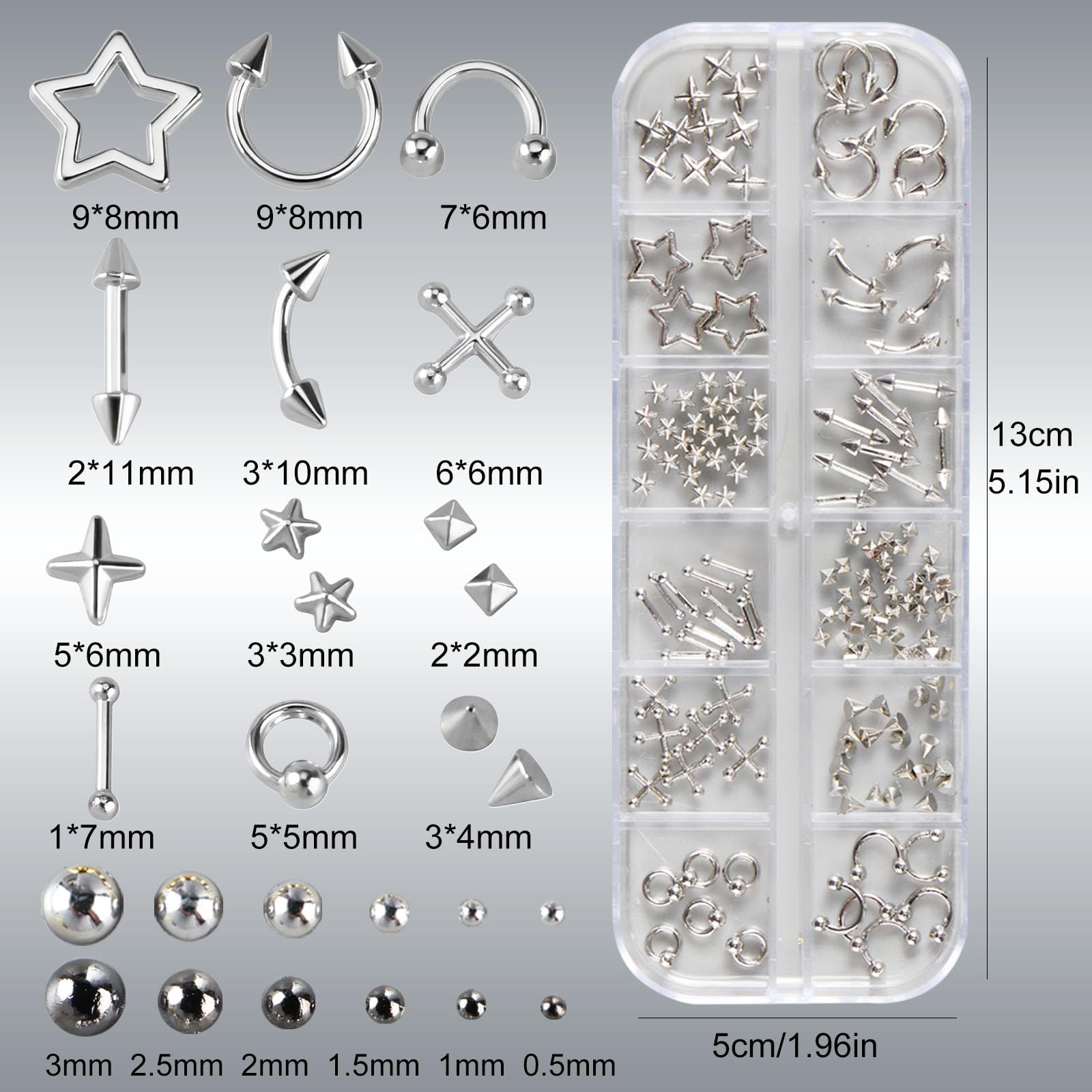 Brtavizvy compartment layout showing separated studs and beads for quick selection