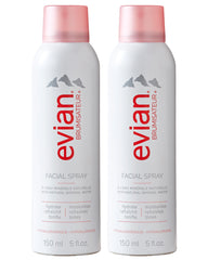 BRUMISATEUR Evian front packaging shows twin cans for convenient hydration