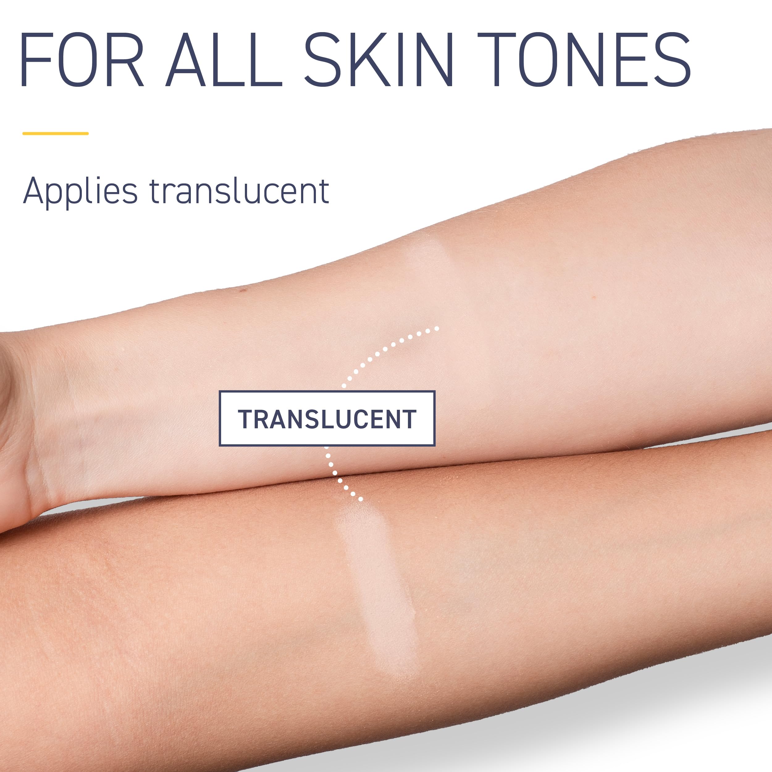 Brush On Block applying over makeup to refresh sun protection without disturbing makeup