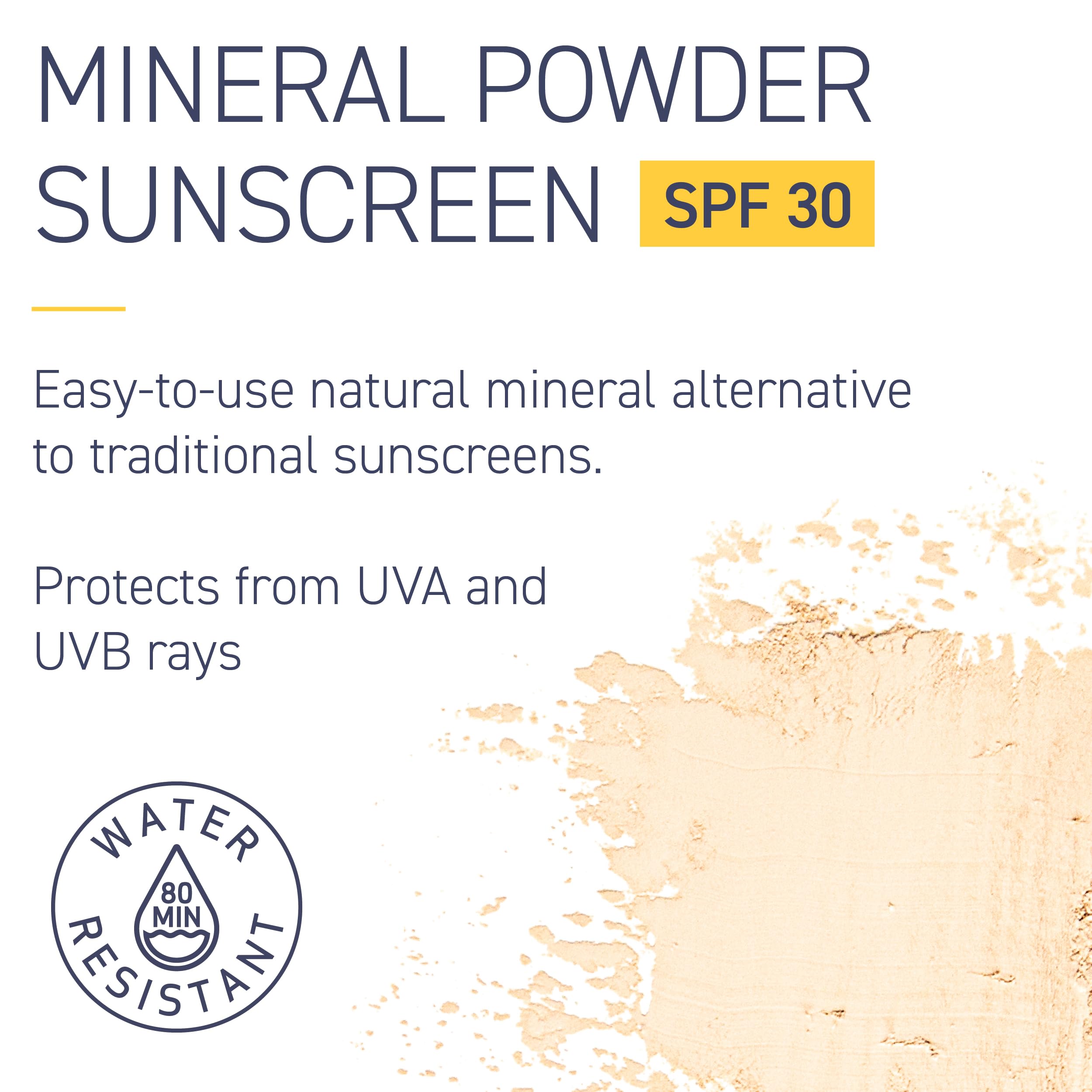 Brush On Block powder texture close-up highlighting fine mineral finish for sheer coverage