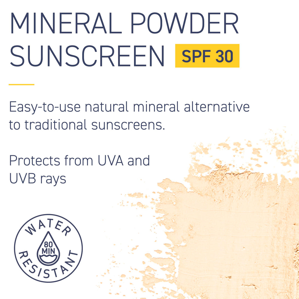Brush On Block powder texture close-up highlighting fine mineral finish for sheer coverage