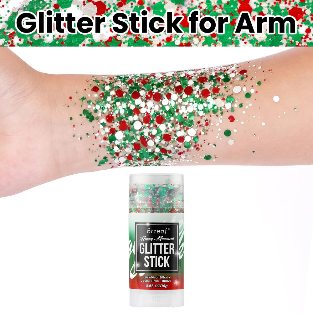 Brzeaf star and hexagon glitter shapes close-up for decorative detail