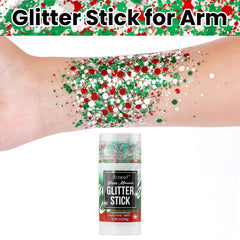 Brzeaf star and hexagon glitter shapes close-up for decorative detail