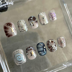BSBTBZ front packaging showing 24-piece press-on nail set and style variety