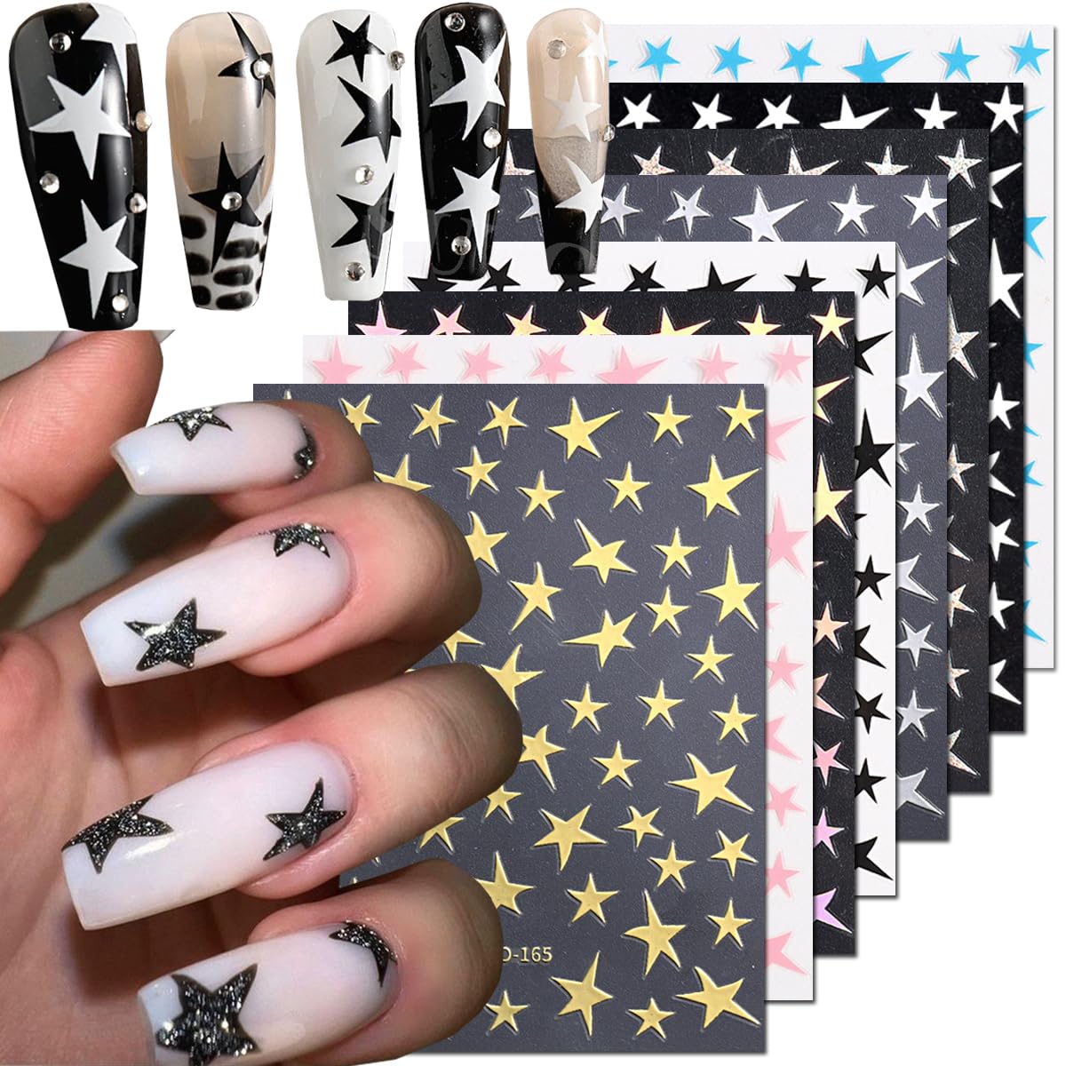 BSBTBZ front packaging showing eight colorful star sticker sheets and variety