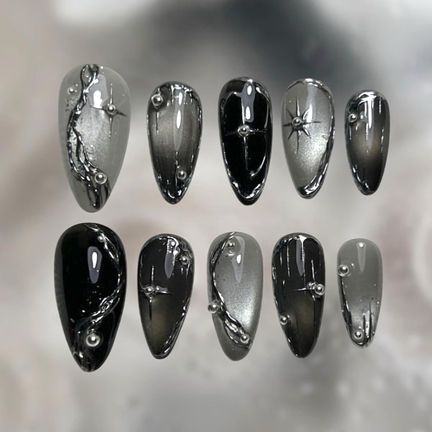 BSBTBZ front packaging showing full 30-piece nail kit benefit quick setup