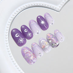 BSBTBZ full set laid flat with star moon decals and holographic sequins visible