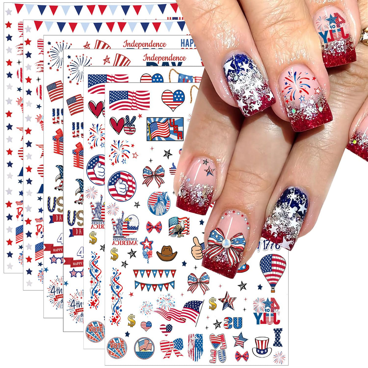 BSBTBZ packaging front showing patriotic sticker sheets for quick styling