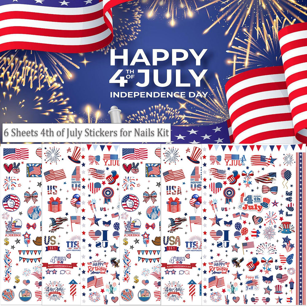 BSBTBZ lifestyle shot of patriotic manicure for festive event-ready nails