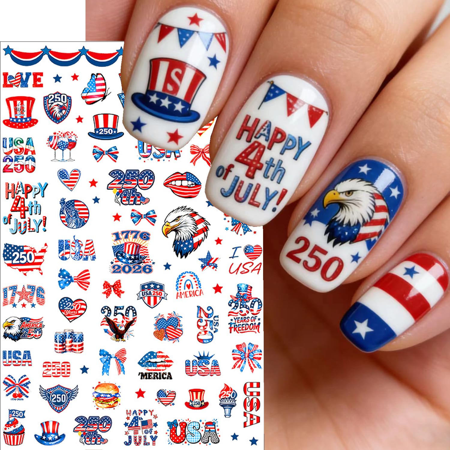 BSBTBZ close-up of sheet detail revealing crisp 250th anniversary flag and star prints for precision