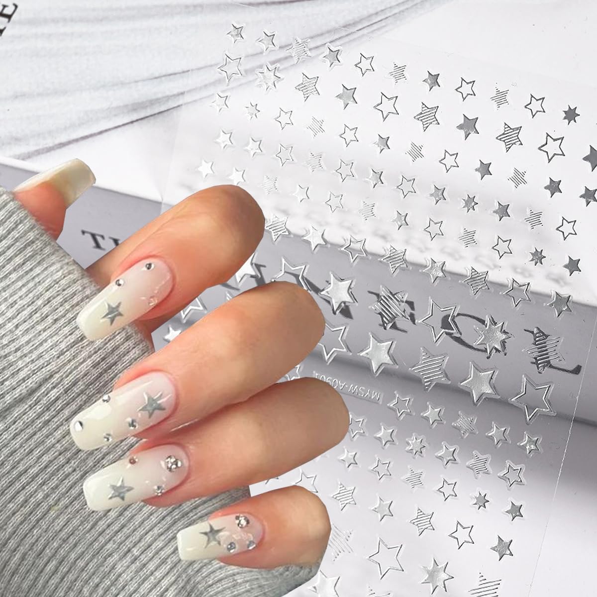 BSBTBZ close-up of a single sheet highlighting assorted star patterns and precise cutouts