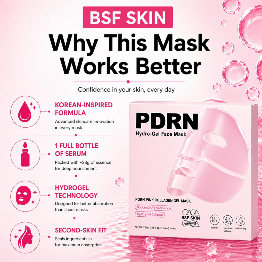 BSF SKIN ingredients label close-up revealing PDRN and collagen