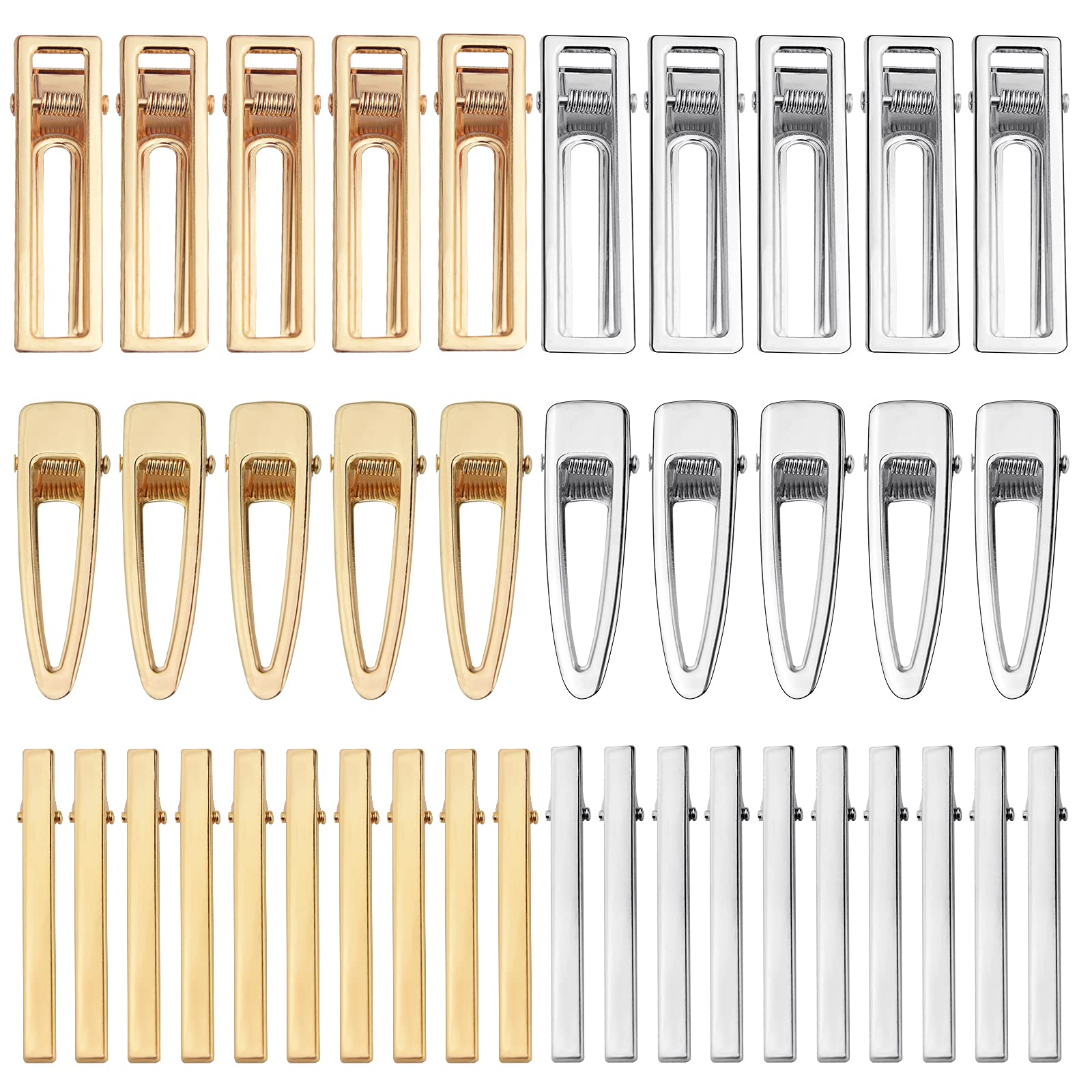 Bskifnn front packaging showing 60 mixed silver and gold clip bases, ideal for crafting