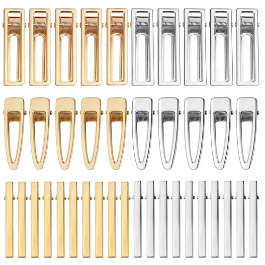 Bskifnn front packaging showing 60 mixed silver and gold clip bases, ideal for crafting