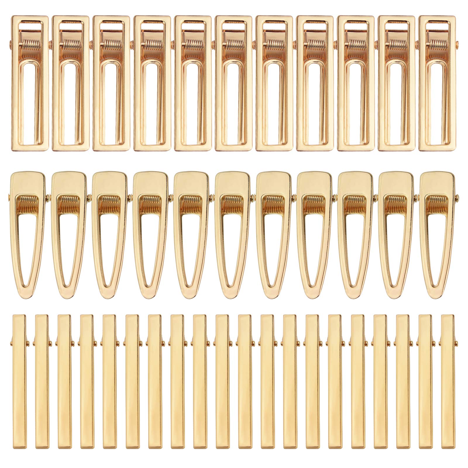 Bskifnn front pack of 60 golden clip bases showing variety and immediate project readiness
