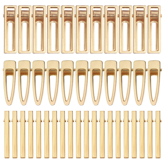 Bskifnn front pack of 60 golden clip bases showing variety and immediate project readiness