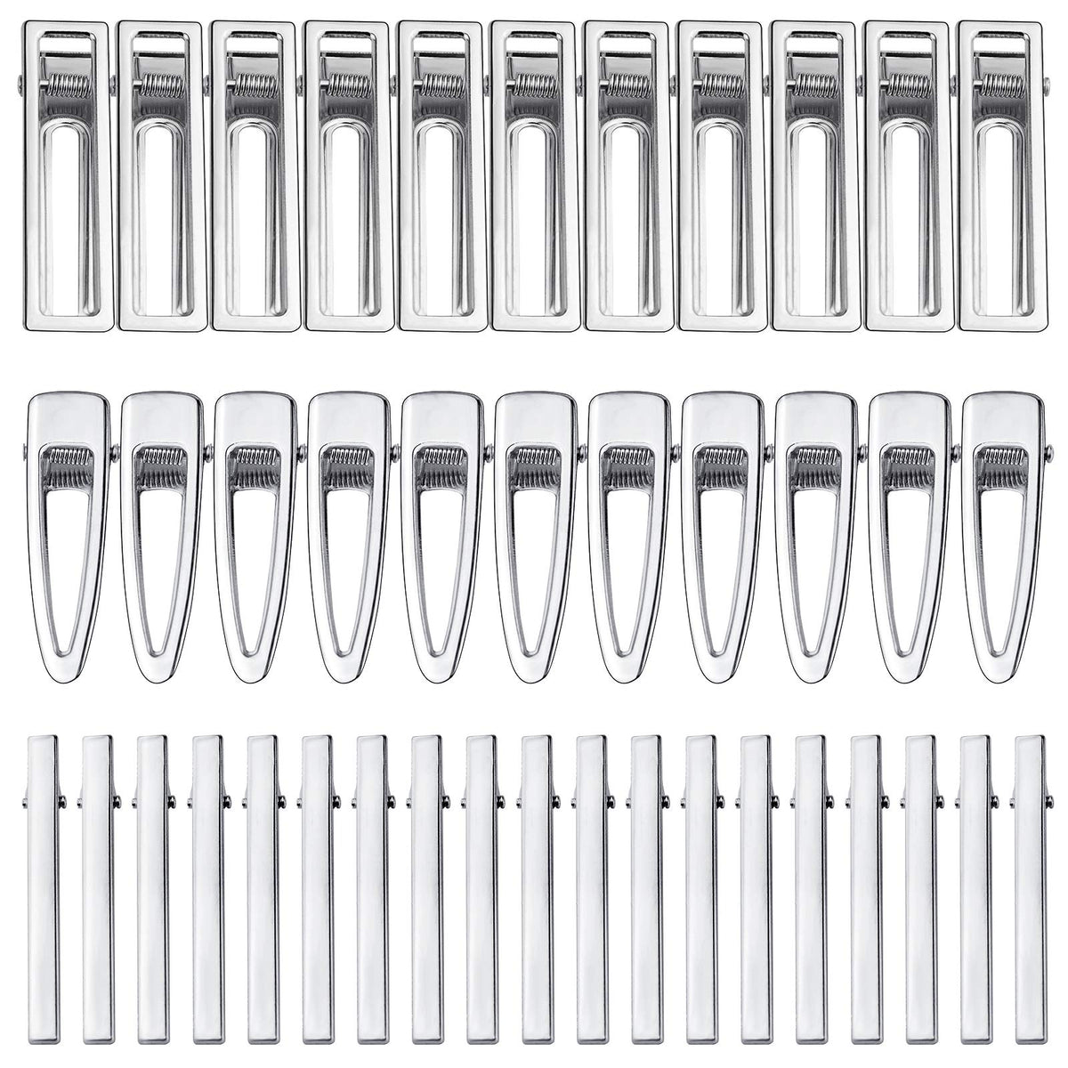 Bskifnn front packaging showing 60 silver hair clips, ideal for DIY accessory kits