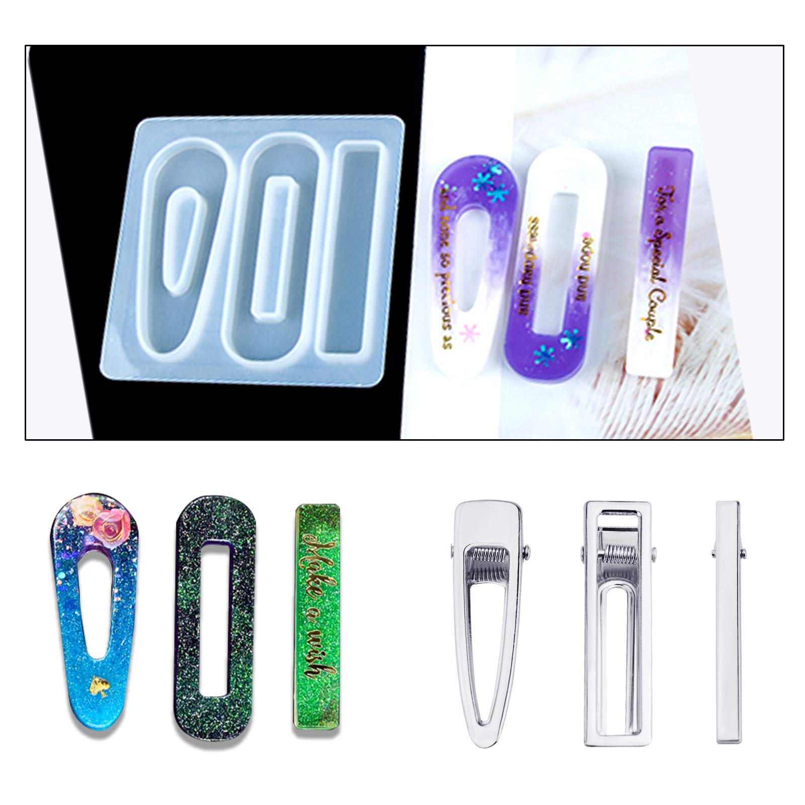 Bskifnn water drop clip detail highlighting curved shape for resin pours