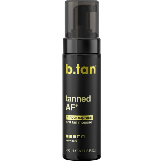 B.TAN front packaging showing product and benefit of ultra dark tan