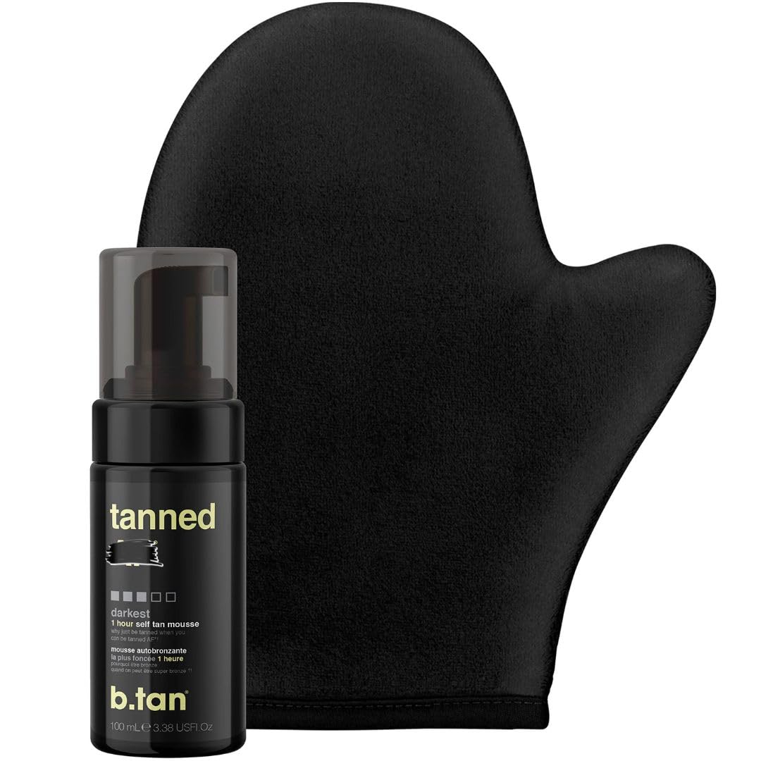 B.TAN front packaging travel kit showing compact bronzing solution