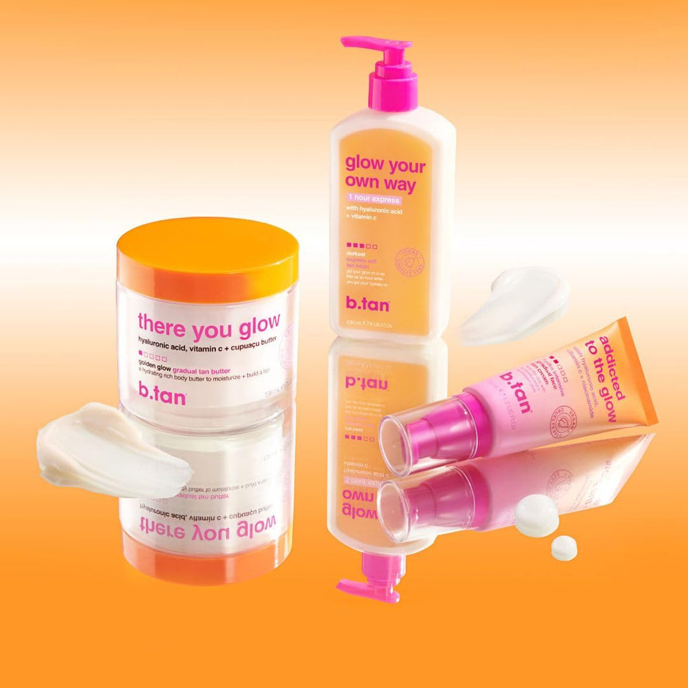 B.TAN blending along neck and jawline for seamless color