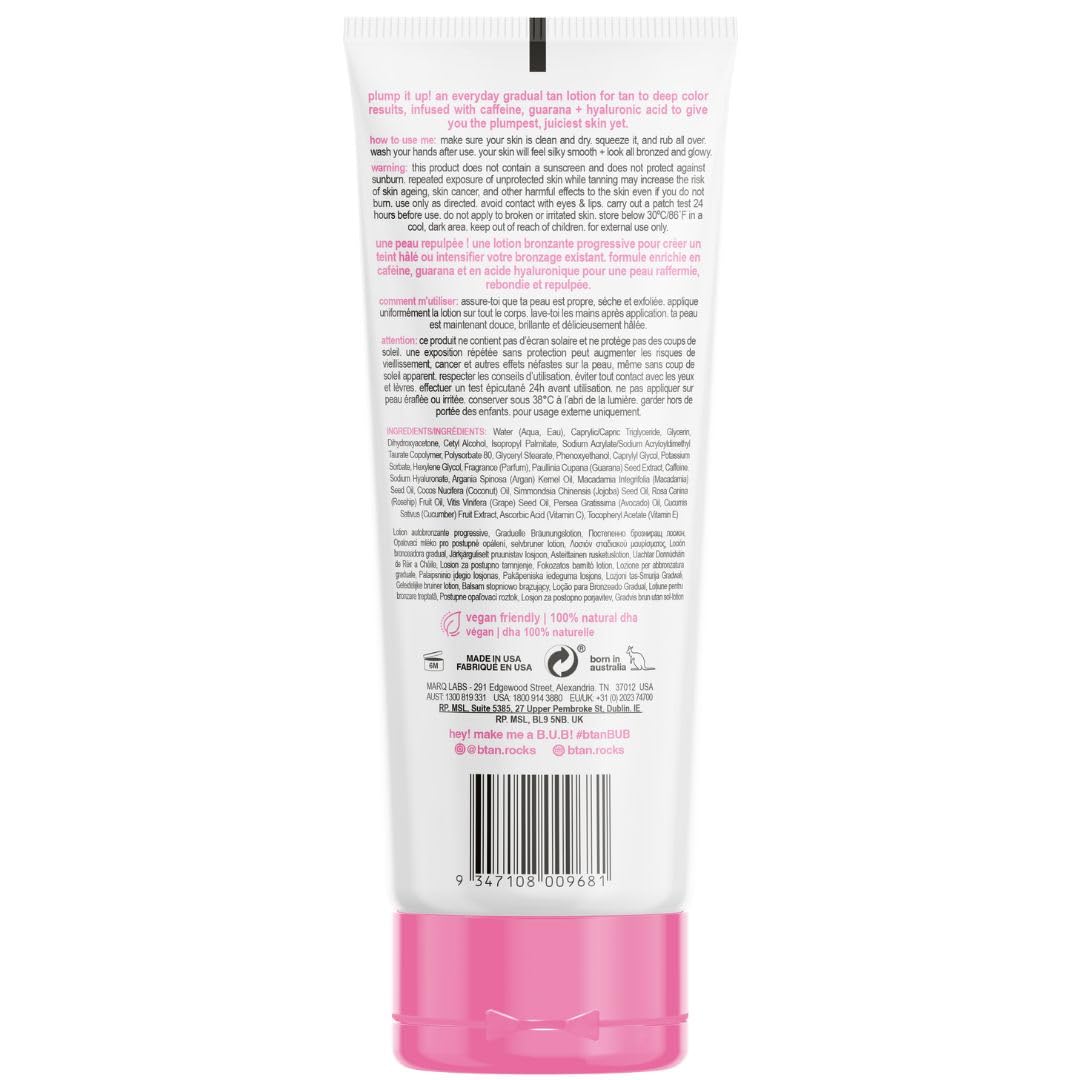 B.TAN pump close-up dispensing lotion for easy, controlled application